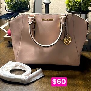 Michael Kors Pink Saffiano Leather Satchel
